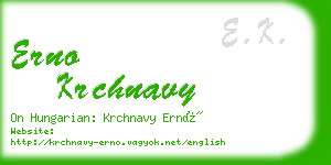 erno krchnavy business card